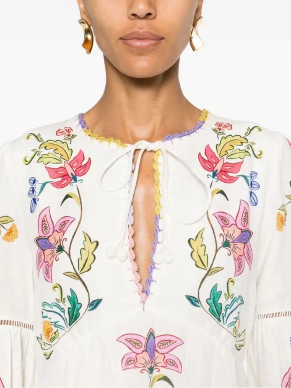 FARM Rio Floral Insects Mini Dress S - Picture 5 of 15